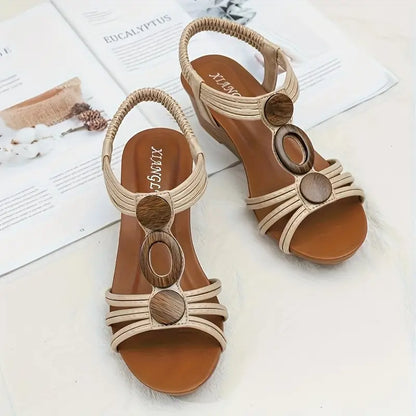 Nico & Eli™ Retro Roman Wedge Sandals