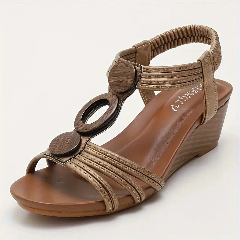 Nico & Eli™ Retro Roman Wedge Sandals