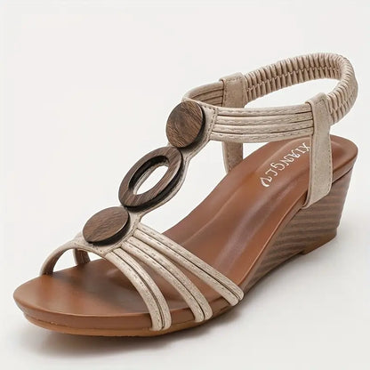 Nico & Eli™ Retro Roman Wedge Sandals