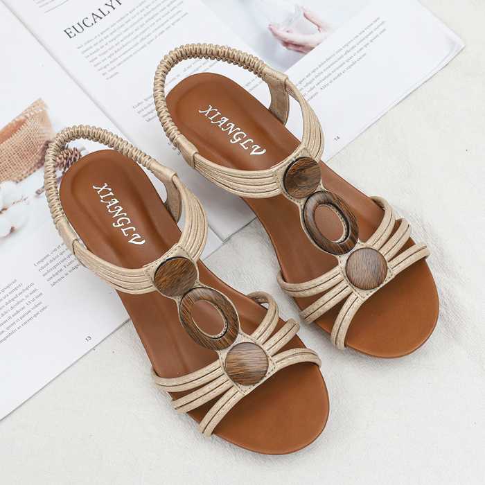 Nico & Eli™ Retro Roman Wedge Sandals